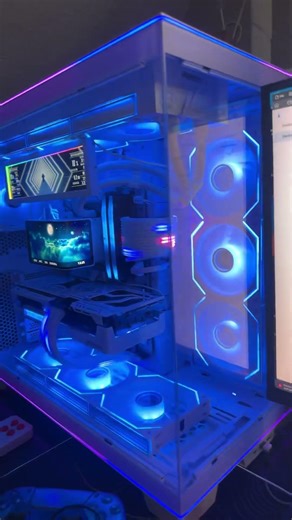 Lian li dynamic 011 RGB. All white build. What do you think? #gaming #rgb #rgbcolors #lianli #pc