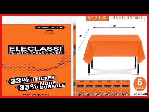 Eleclassi Plastic Tablecloth: Durable, Stylish, and Easy to Use for Every Occasion