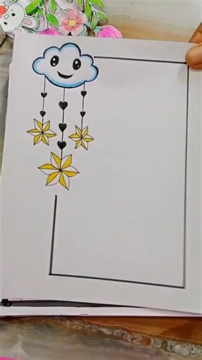 6 beautiful borderdesigns for project #schoolproject #easyborderdrawing #frontpagedesign #shortsfeed