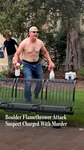A man who used a flamethrower to attack a group in Boulder, Colo., that was advocating for the release of hostages being held by Hamas has been charged with first-degree murder. Read more: https://on.wsj.com/454jVpR | The Wall Street Journal