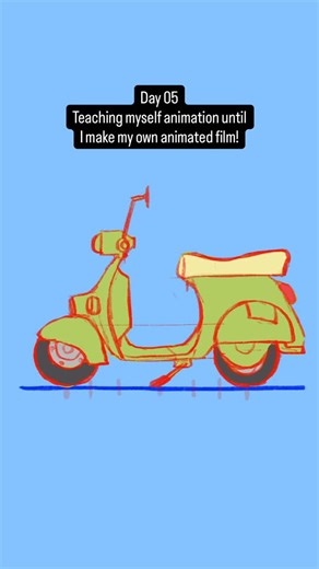 Rads | Art & Lifestyle Creator🌸 | Day 05 | Scooter🛵 #animation #anime #scooter | Instagram