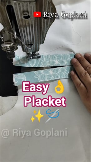 Placket Banane Ka Aasaan Tarika | Simple Placket Making Tutorial | Riya Goplani | DIY | sewing hack