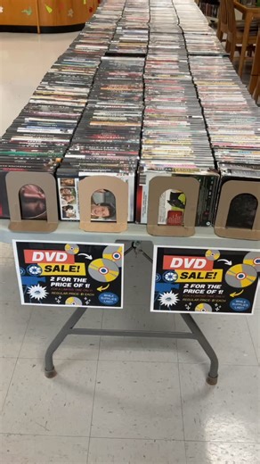 2 For 1 DVDs are going fast! 💿 Today is the last day to take advantage of this special DVD sale at our satellite branches! The sale will continue through Saturday in Thibodaux & Lockport. The regular price of our DVDs is $1 each, but this week, you can stock up on two for every one that you buy at that low, low price! Available genres & ages/ratings will vary by branch. DVD Sale is sponsored by our Friends of the Library groups. *The Storefront/South Lafourche Branch is not participating in thi