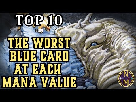 MTG Top 10: The WORST Blue Card At Every Mana Value in Magic: the Gathering
