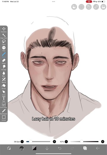 Quick 10-Minute Lazy Hair Tutorial for Digital Art