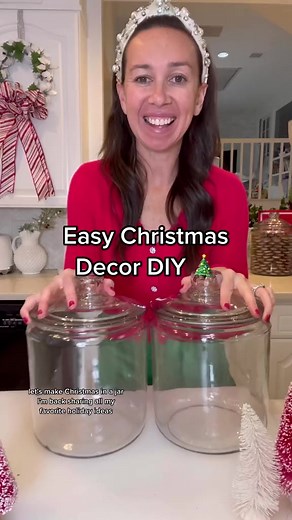 EASY CHRISTMAS DIY SNOW JAR 🎄 these are SO easy to make and look so cute in your house! | At Home With Shannon