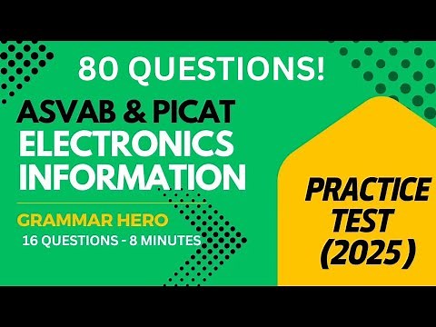 Electronics Information Practice Test for the ASVAB & PiCAT #acetheasvab #grammarhero