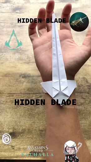 Assassins creed origami #origami #assassinsceed #valhalla #ubisoft #paperweapon #howtomakeorigami #videogames