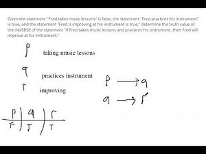 Construct a truth table for a conditional statement and determine its truth value 2