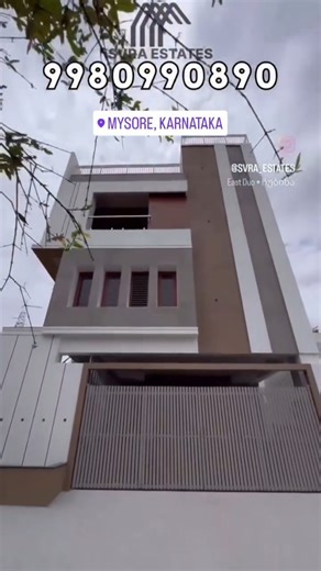 𝗦𝗩𝗥𝗔 𝗘𝗦𝗧𝗔𝗧𝗘𝗦 | Realty & Construction | Greater Mysore on Instagram: "4BHK Triplex 🏠Mysore. ☎️9980990890.₹20 Lakhs DP MUDA Approved Site 2-SUV Parking Fully Furnished House North Door, Pakka Vasthu Interior Garden, Bar-Counter. Italian Kitchen with Dining 4 Bedrooms Fully Furnished 3 Car Parking 3 Balconies 2 Individual Houses 2 Living Area 1 Italian Kitchen 1 Bar Counter 1 Dining 1 Interior Garden 1 Roof top Party Hall Vijaynagar 4 stage, Mysore ₹2.20 Cr Negotiable 80% Loan Funding T