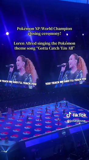 Loren Allred sings Pokémon theme “Gotta Catch ‘Em All” at closing ceremony