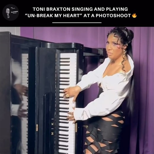 Platinum Vocals Inc on Instagram: "Toni Braxton singing and playing “Un-Break My Heart” during a photoshoot 😍🔥 @tonibraxton 🎙️"