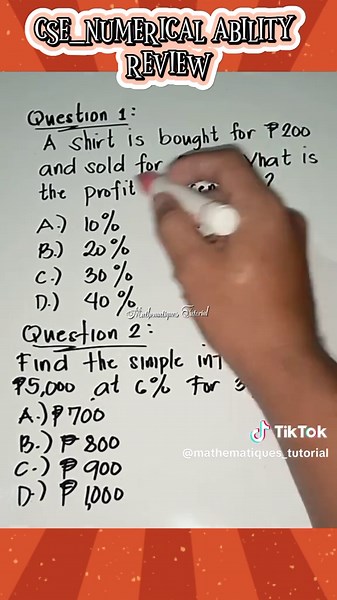 Civil Service Exam Numerical Ability Review