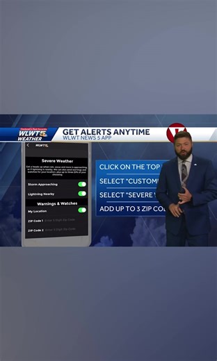 7.6K views · 22 reactions | EXPLAINER: Here's how to get up-to-the-minute weather alerts from the WLWT mobile app as strong storms approach tonight. | WLWT | Facebook