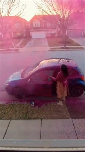 Doorbell cam: DJI Mini 4 Pro box → cherry-splashed panic 😳🍒💥 | Denver, CO