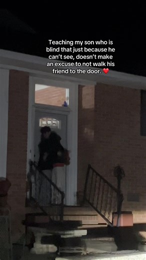 Raising boys to men. Disabilities don’t matter. As long as your daughter is with my son, she will be treated with respect and dignity! ❤️ #inclusion #blind #disability #specialneeds