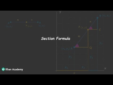 Section Formula | Coordinate Geometry | TG Grade 10 | Math | Khan Academy
