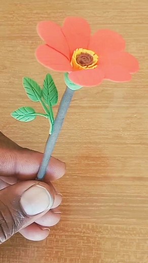 easy Diy clay rose flower art 🌹 #shorts #ytshorts#viral #trending #clayrose #art #artandcraft