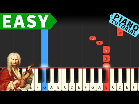 Vivaldi - Spring (Four Seasons) | EASY SLOW Piano Tutorial