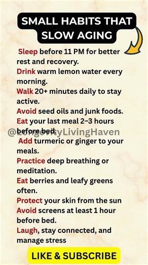 Small Daily Habits That Slow Aging Naturally