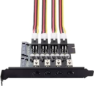 JSER 4 SATA Hard Disk Control System Intelligent Control Management System HDD SSD Power Switch with PCI Bracket