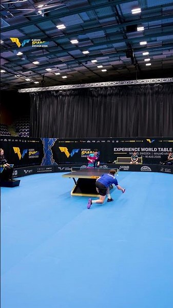 What a lot of feeling in one single rally from Ricardo Walther 🤩#EuropeSmash #TableTennis