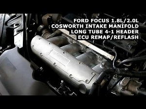Ford Focus Cosworth Intake Manifold 4-1 Long Tube Headers ECU Remap