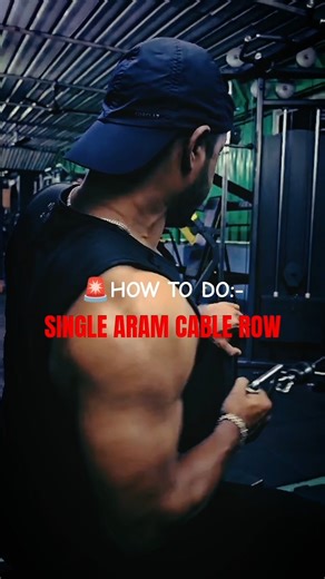 🚨SINGLE ARM CABLE ROW 💪#gym#viral#shorts