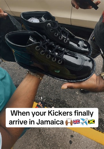 The excitement when your order arrived in Jamaica 🇬🇧✈️🇯🇲 Original Kickers arriving December‼️ Place your orders now 🔥 #kickers #jamaica #fyp #pov #jamaicantiktok🇯🇲viral