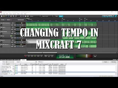 Changing Tempo in Mixcraft 7