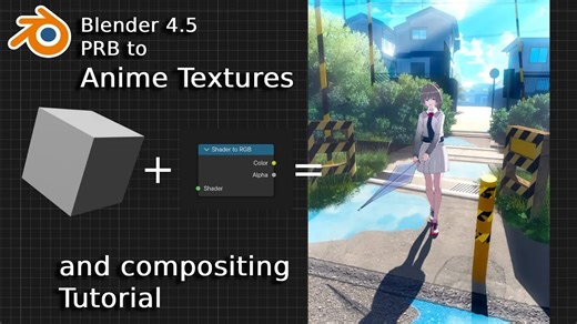 iBlender插件 掌握 NPR 动画 PRB 材质的转换合成 Blender教程
