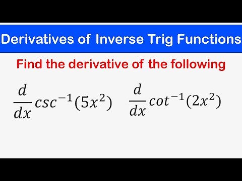 🔶24 - Derivatives of Inverse Trigonometric Functions (Examples 1-5)