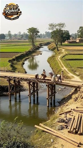The Most Satisfying Ancient Bridge Construction 1940s Style 🌊