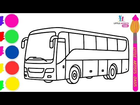 How To Draw a Cute Bus | Easy Step by Step Tutorial