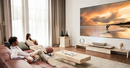LG’s new Ultra Short Throw 4K Laser Projector creates a 120-inch screen from 7 inches away