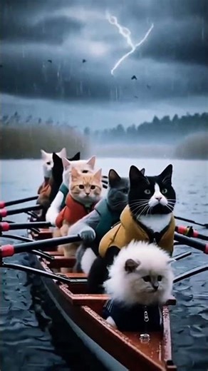 surfing cat #shortsvideo #nature