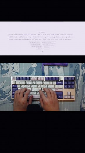 100 words- Featuring Electra’s custom keyboard #asmr #asmrsounds #satisfying #satisfyingsounds #typing #monkeytype #JonjonTech #fyp