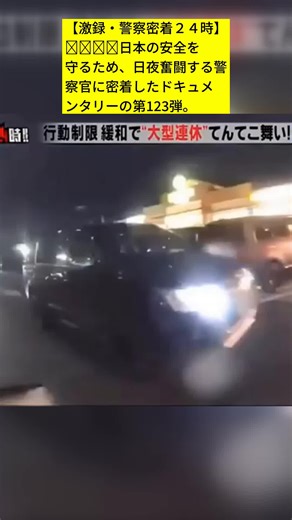 日本の警察官に密着したドキュメンタリー