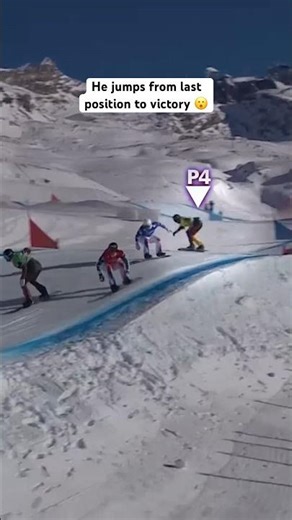 No one expected this 😮 #fissnowboardalpine #snowboarding #shorts