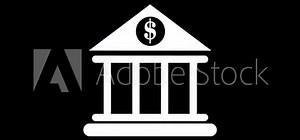 Bank building icon.Online banking chalk icon. Account balance. E-payment. Bank building. Stock Video