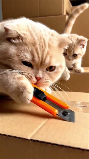 Sterling & Mochi Build Amazing Cardboard Maze Together 📦📦