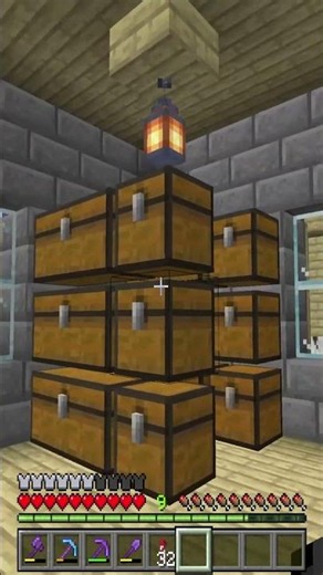 Minecraft Stone Brick And Birch Wood Village Storage Building Update 7 #mc #minecraft #shorts