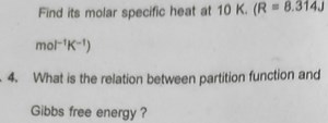 What is the relation between the partition function and Gibbs f... | Filo