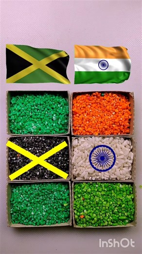 Eco-Friendly Rice Art 🎨 | Jamaica 🇯🇲 India 🇮🇳 Flag Fusion 🇮🇳🇯🇲