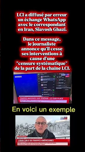 LCI censors its correspondent in #Iran, Siavosh Ghaz