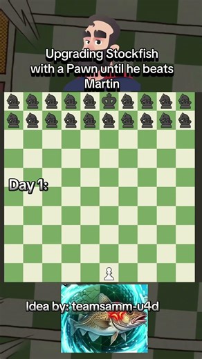 Upgrading Stockfish with a Pawn a day vs Martin