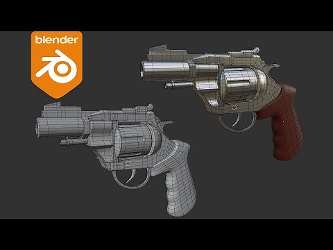 Revolver Modeling in Blender software for beginners Step by Step Tutorial