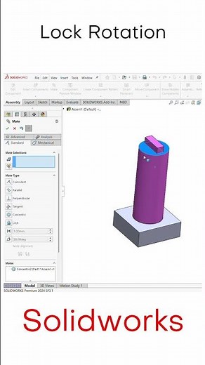 Lock Rotation | Solidworks Tips and Tricks