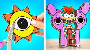 Don't cut mr. Sun sprunki 🌞 *we build giant cardboard inside out 2 house* | Cool Tool