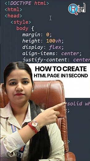How To Create HTML Page In One Second